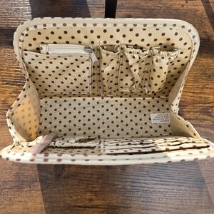 Take Two Vintage Polka Dot Purse Organizer Insert Satin-like